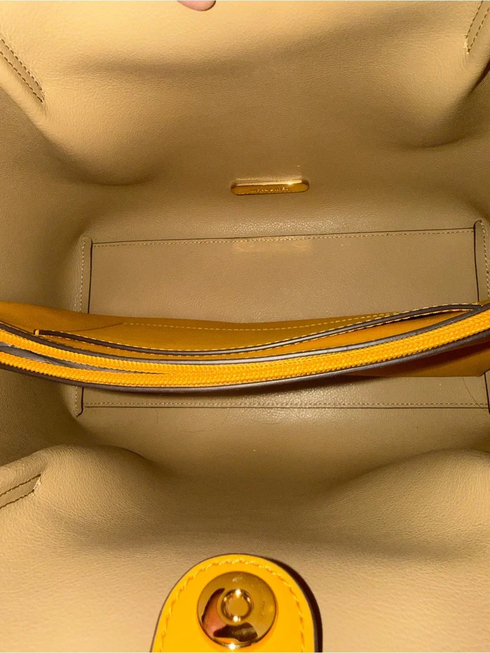 Michael Kors Emilia Goldenrod Pebbled Leather Tote and wallet set